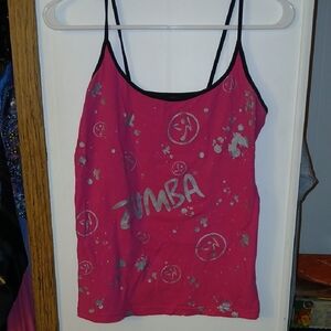 Zumba Fitness Pink Top with Silver Details